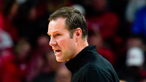 Jan 3, 2024; Lincoln, Nebraska, USA; Nebraska Cornhuskers head coach Fred Hoiberg against the Indiana Hoosiers during the first half at Pinnacle Bank Arena.